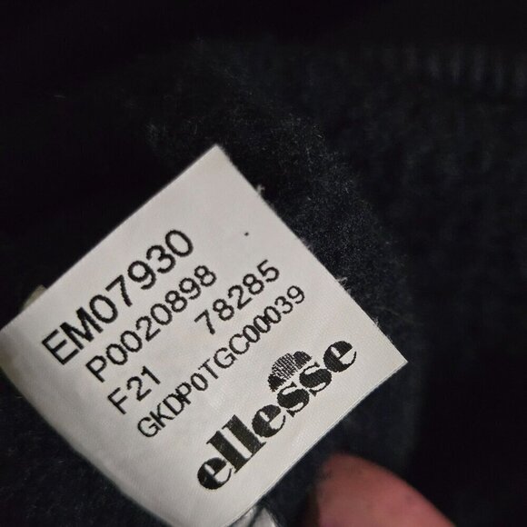 Ellesse Agata Sweatshirt Navy Crewneck Logo Print 90s Size XL - Picture 10 of 10